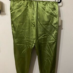 Satin Green Pants